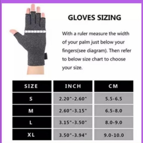 Arthritis Semi-Fingerless Gloves Elephant - Picture 3 of 4